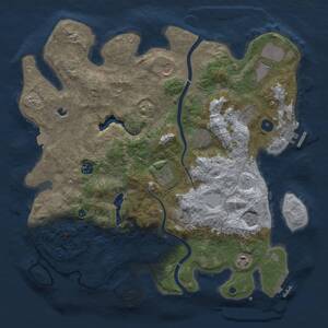 Thumbnail Rust Map: Procedural Map, Size: 4000, Seed: 467268765, 14 Monuments