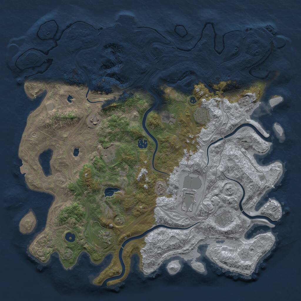 Rust Map: Procedural Map, Size: 4500, Seed: 16956660, 15 Monuments