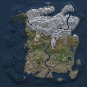 Thumbnail Rust Map: Procedural Map, Size: 3750, Seed: 1018845256, 12 Monuments