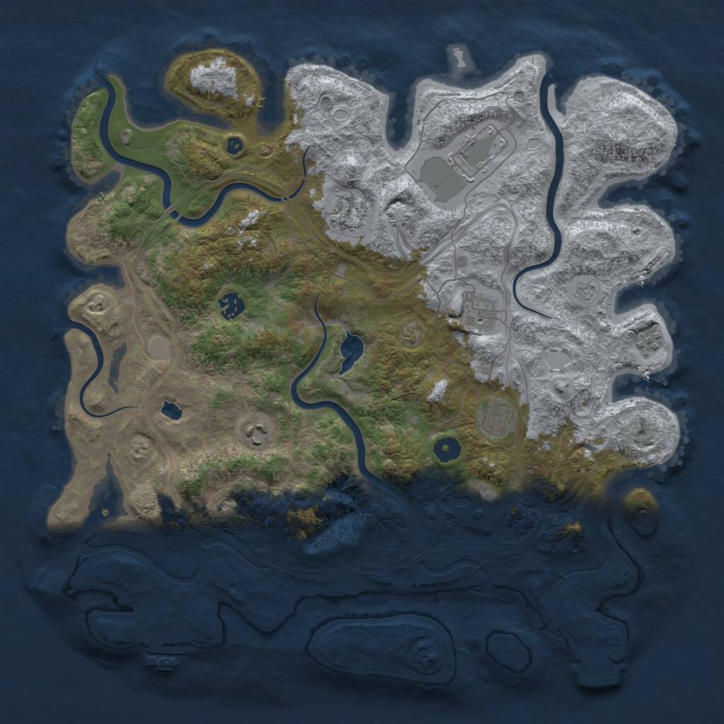 Rust Map: Procedural Map, Size: 4250, Seed: 1667246208, 14 Monuments