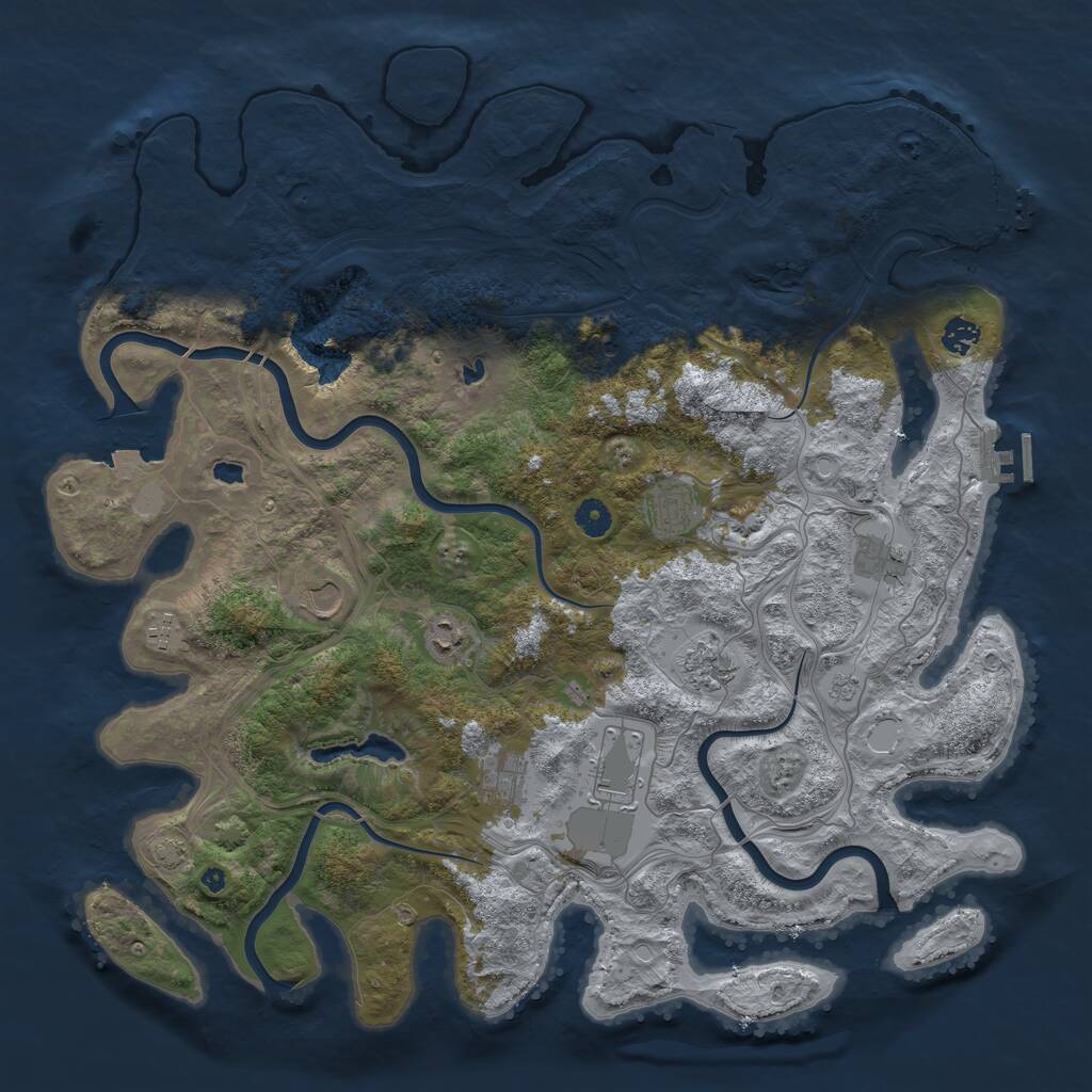 Rust Map: Procedural Map, Size: 4500, Seed: 126354698, 15 Monuments