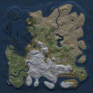 Thumbnail Rust Map: Procedural Map, Size: 4250, Seed: 1048409972, 14 Monuments