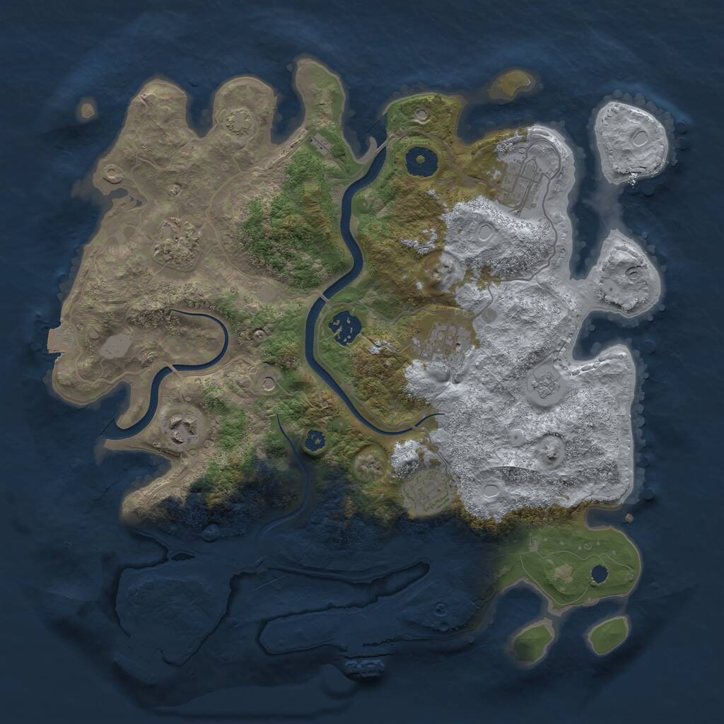Rust Map: Procedural Map, Size: 3460, Seed: 138768, 12 Monuments