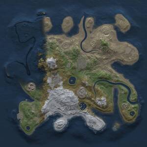 Thumbnail Rust Map: Procedural Map, Size: 3000, Seed: 73709485, 10 Monuments