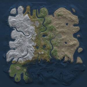 Thumbnail Rust Map: Procedural Map, Size: 4500, Seed: 1207763748, 14 Monuments