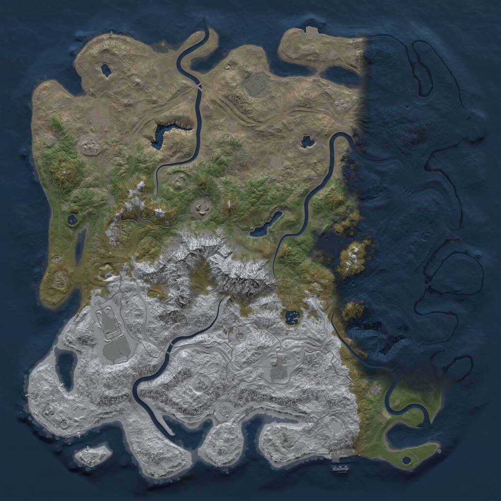 Rust Map: Procedural Map, Size: 5000, Seed: 24582148, 15 Monuments