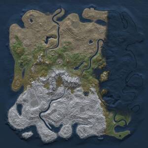 Thumbnail Rust Map: Procedural Map, Size: 5000, Seed: 24582148, 15 Monuments
