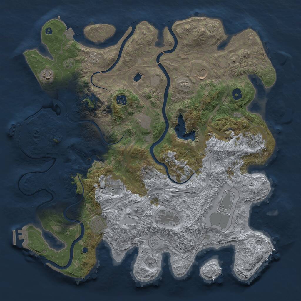 Rust Map: Procedural Map, Size: 4250, Seed: 1771690765, 16 Monuments