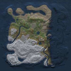Thumbnail Rust Map: Procedural Map, Size: 3500, Seed: 440888947, 11 Monuments