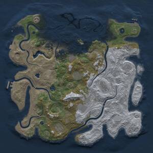 Thumbnail Rust Map: Procedural Map, Size: 4250, Seed: 1087747972, 15 Monuments
