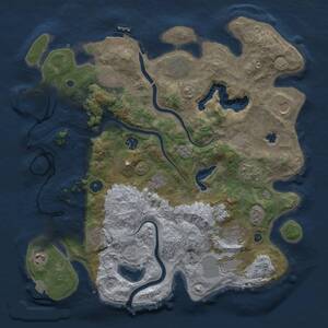 Thumbnail Rust Map: Procedural Map, Size: 4000, Seed: 2011548645, 17 Monuments