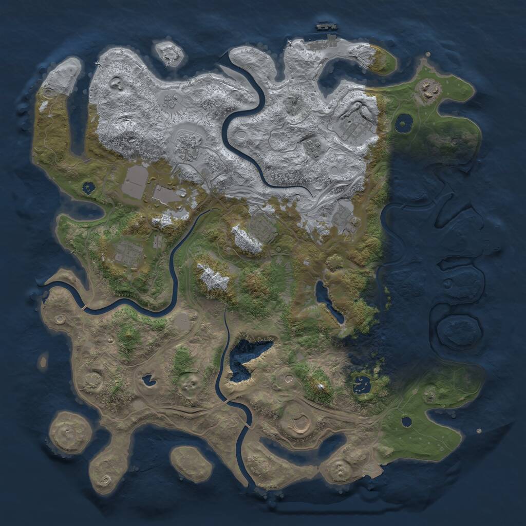 Rust Map: Procedural Map, Size: 4250, Seed: 5563574, 16 Monuments