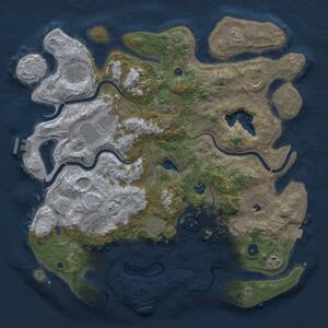 Thumbnail Rust Map: Procedural Map, Size: 4200, Seed: 542907, 15 Monuments