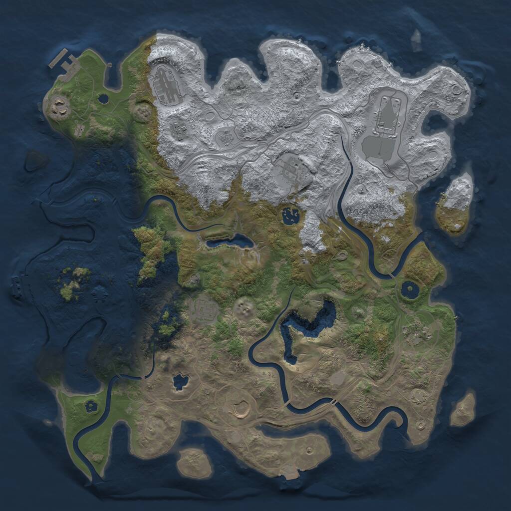 Rust Map: Procedural Map, Size: 4250, Seed: 531514395, 15 Monuments