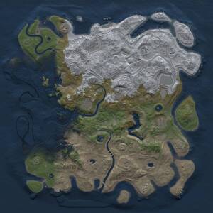 Thumbnail Rust Map: Procedural Map, Size: 4500, Seed: 646087325, 17 Monuments