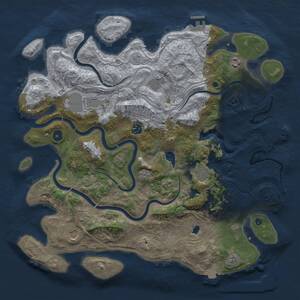 Thumbnail Rust Map: Procedural Map, Size: 4250, Seed: 1143879616, 13 Monuments