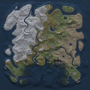 Thumbnail Rust Map: Procedural Map, Size: 4500, Seed: 1232093858, 17 Monuments