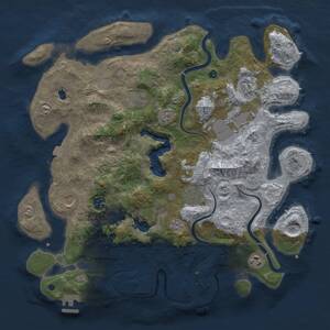 Thumbnail Rust Map: Procedural Map, Size: 4000, Seed: 1408942416, 13 Monuments