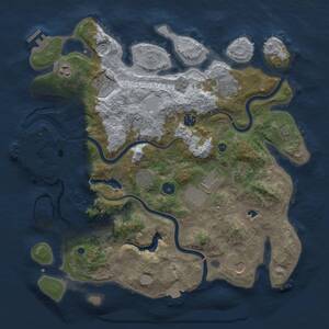 Thumbnail Rust Map: Procedural Map, Size: 4000, Seed: 1162534532, 15 Monuments