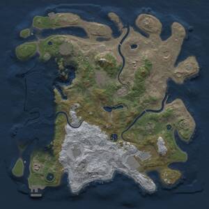 Thumbnail Rust Map: Procedural Map, Size: 4000, Seed: 1472172593, 15 Monuments