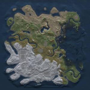 Thumbnail Rust Map: Procedural Map, Size: 4500, Seed: 1387001393, 16 Monuments