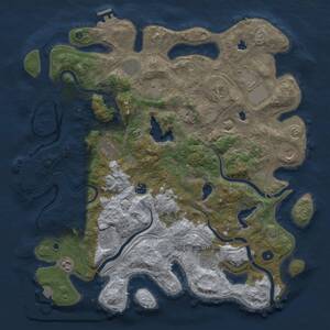 Thumbnail Rust Map: Procedural Map, Size: 4500, Seed: 490211604, 17 Monuments