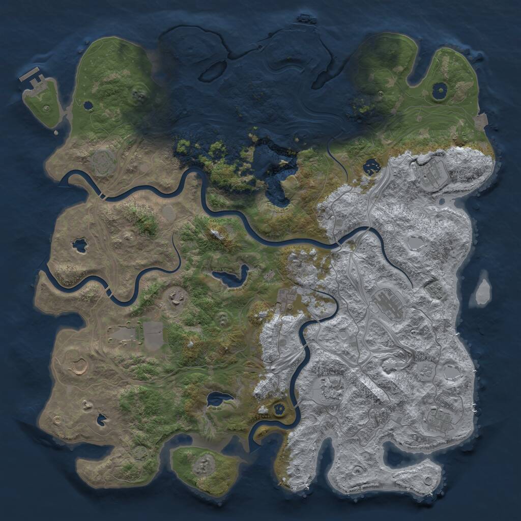 Rust Map: Procedural Map, Size: 4800, Seed: 1580283069, 17 Monuments