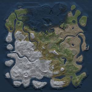 Thumbnail Rust Map: Procedural Map, Size: 4500, Seed: 61123067, 16 Monuments
