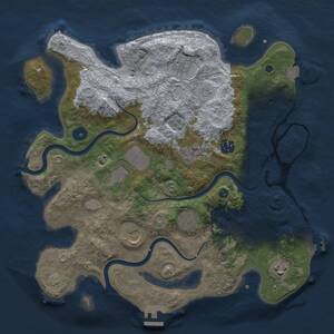 Thumbnail Rust Map: Procedural Map, Size: 3500, Seed: 696507509, 14 Monuments