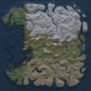 Thumbnail Rust Map: Procedural Map, Size: 6000, Seed: 103675922, 17 Monuments