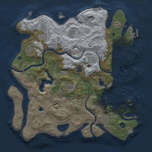 Thumbnail Rust Map: Procedural Map, Size: 4250, Seed: 1277542209, 17 Monuments