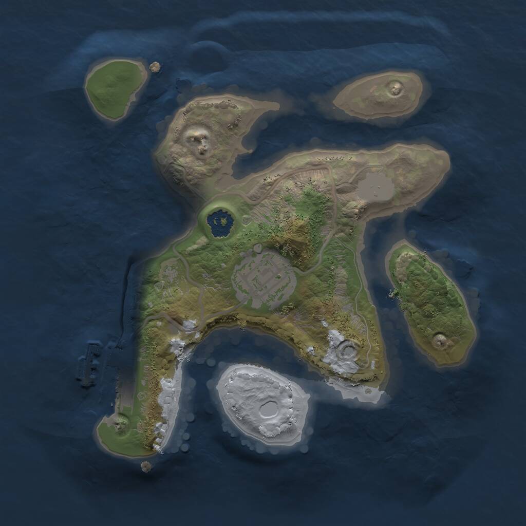 Rust Map: Procedural Map, Size: 2000, Seed: 457456470, 3 Monuments
