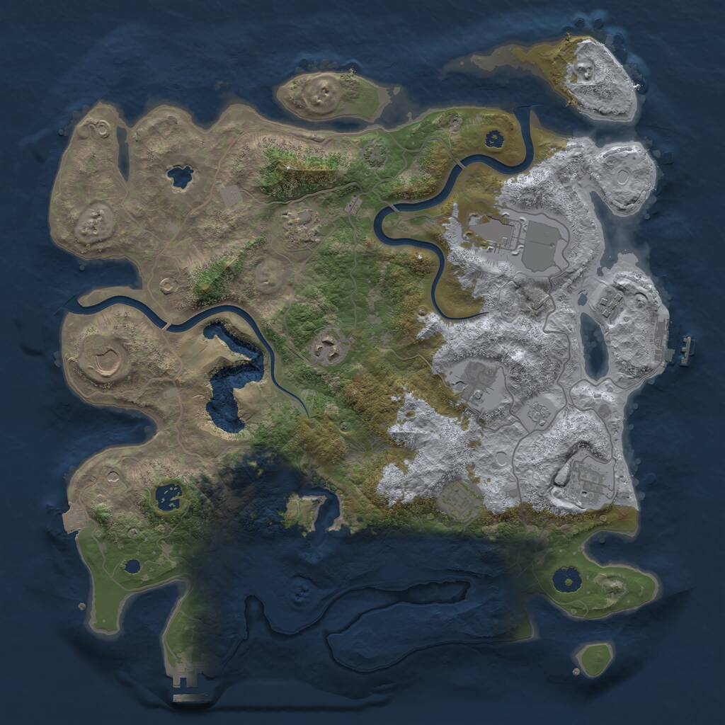 Rust Map: Procedural Map, Size: 4000, Seed: 762229153, 15 Monuments