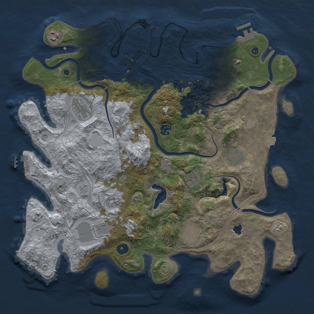 Rust Map: Procedural Map, Size: 4250, Seed: 1556011344, 15 Monuments