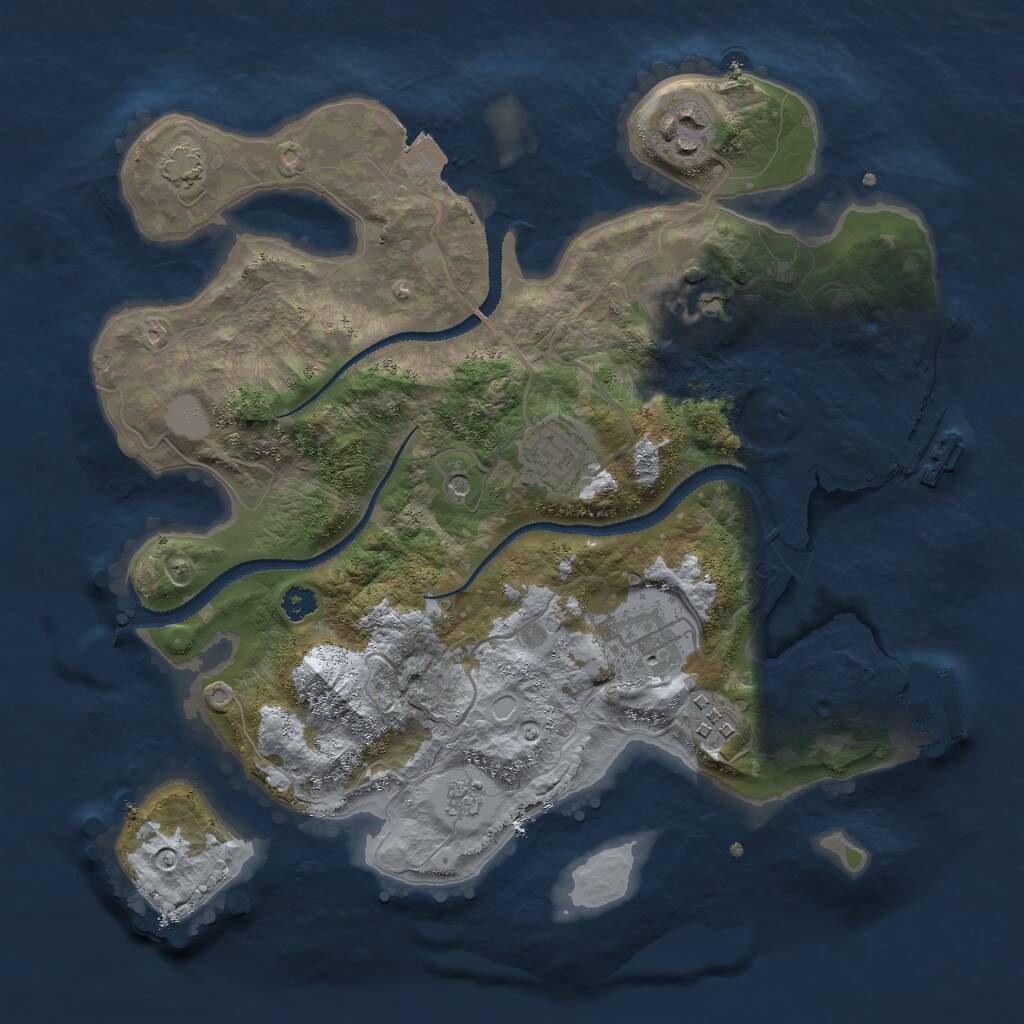 Rust Map: Procedural Map, Size: 3000, Seed: 1310711662, 11 Monuments
