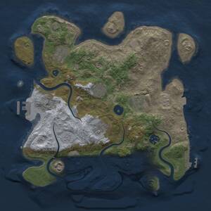 Thumbnail Rust Map: Procedural Map, Size: 3250, Seed: 51500607, 13 Monuments