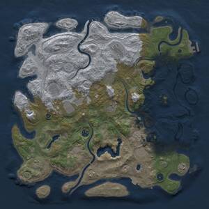 Thumbnail Rust Map: Procedural Map, Size: 4500, Seed: 10703, 16 Monuments