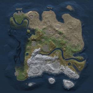 Thumbnail Rust Map: Procedural Map, Size: 3000, Seed: 514802045, 12 Monuments