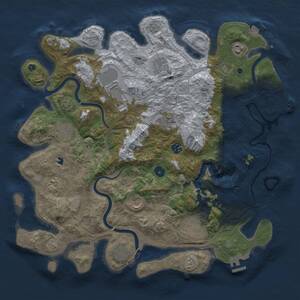 Thumbnail Rust Map: Procedural Map, Size: 4250, Seed: 823878385, 17 Monuments