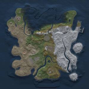 Thumbnail Rust Map: Procedural Map, Size: 3500, Seed: 1440539328, 14 Monuments
