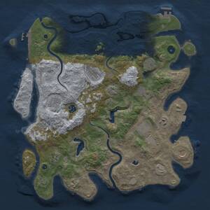 Thumbnail Rust Map: Procedural Map, Size: 4000, Seed: 22205, 16 Monuments
