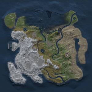 Thumbnail Rust Map: Procedural Map, Size: 3500, Seed: 602914000, 14 Monuments