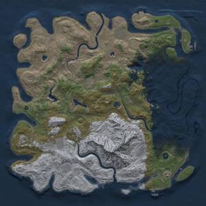 Thumbnail Rust Map: Procedural Map, Size: 5000, Seed: 215759482, 17 Monuments