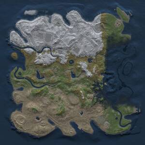 Thumbnail Rust Map: Procedural Map, Size: 4500, Seed: 712753405, 16 Monuments