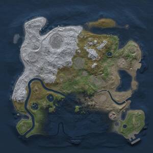 Thumbnail Rust Map: Procedural Map, Size: 3200, Seed: 688009, 12 Monuments
