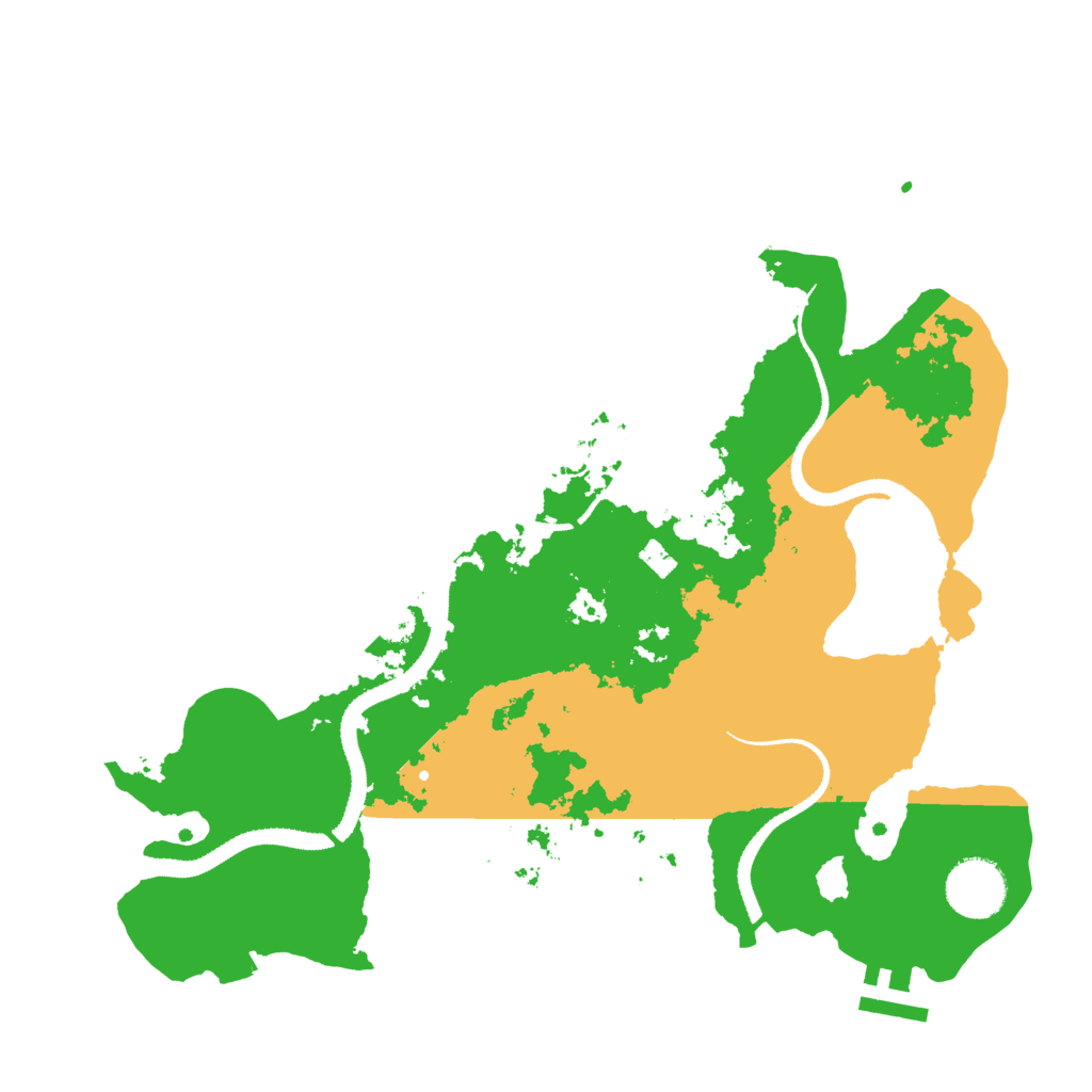 Biome Rust Map: Procedural Map, Size: 3200, Seed: 688009