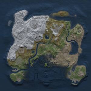 Thumbnail Rust Map: Procedural Map, Size: 3200, Seed: 688009, 14 Monuments