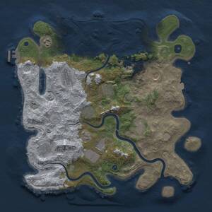 Thumbnail Rust Map: Procedural Map, Size: 3850, Seed: 1131678596, 15 Monuments