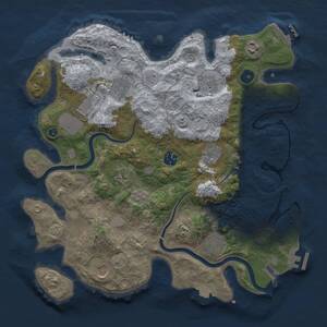 Thumbnail Rust Map: Procedural Map, Size: 3650, Seed: 40446215, 16 Monuments
