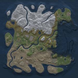 Thumbnail Rust Map: Procedural Map, Size: 4250, Seed: 1132386423, 16 Monuments